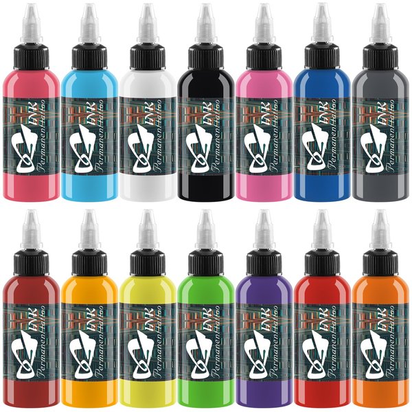 BaodeLi 14PCS Tattoo Ink Colors Set, 1oz (30ml) Tattoo Inks Pigment Kit for Tattoo Kit Tattoo Ink Color Set Tattoo 30-14