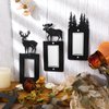 Lothee 6 Pcs Metal Bear Light Switch Cover Plate Moose Tree Mountain Elk Outlet Cover Forest Outlet Switch Plate Toggle Outlet Wall Cover for Home(Single Flat Switch,2.75 x 6.69 Inch)