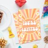 Soiceu Pool Party Birthday Invitations with Envelopes Set of 20, Groovy Daisy Pool Party Invites Fill in Blank