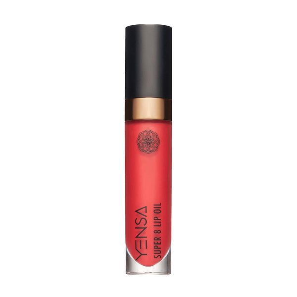 YENSA Super 8 Lip Oil, Natural Korean Moisturizing Gloss, No-Sticky Transparent Formula For Hydrating Lip Care (Rising Ruby) .22 fl oz