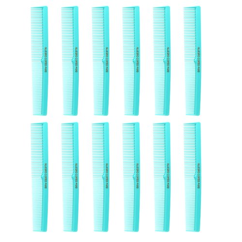 Allegro Combs 420 Hair combs Barber Comb Set Hair Cutting Pocket Styling Combs for Hair Stylist Wide And Fine Set 12 pk. (Fresh Mint)
