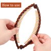 WILLBOND 6 Pieces Banana Hair Clip Clincher Combs Clip Fishtail Fish Shape Hair Clip Ponytail Banana Clip Accessory for Women Hair(Black, White, Brown)