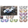 RC car Truck - Tribal Flames - 10pc Body Decal kit - Universal for Arrma Losi HPI Axial Traxxas Redcat Tekno 1/10 1/8 Scale Rock Crawler Stickers (Purple/Pink)