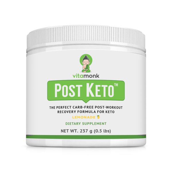 VitaMonk Keto Post Workout Recovery Drink After Workout Recovery Drink Optimal No-Carb Keto Post Workout for Men and Women - Faster Recovery -No Additives or Sugar - Non-GMO