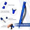 14 Pieces Paracord Tools Paracord FID Needle Set Paracord Stitching Set Stainless Steel Lacing Needles Smoothing Tool Knotter with Marlin Spike for Paracord Work Leather Weaving (Blue)