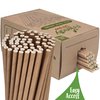 Friendly Straw 300 Pack Biodegradable Kraft Paper Straws, 7.75" x .25" Drinking Paper Straw Bulk Pack