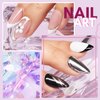 Makartt Gel Nail Polish Liner Set 8ML, 2 Color Nail Art Winter French Polish White Black for French Tip Swirl Draw Nail Soak Off UV Curing Built Thin Brush Manicure Set For Salon DIY