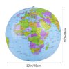 Molain 3 Pcs Inflatable Globes, PVC World Globe, 16 Inch Before Inflated, 12 Inch After Inflated, Globe Ball, Globe of The World, Earth Beach Balls for Beach School Teaching, Gifts for Students