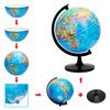 EXERZ 10" World Globe Political Map - Educational Globe - Self Assembled School Globe 10 inch Diameter