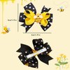 Bee Girls Hair Bows Cute Yellow Bows for Girls Spring Hair Accessories Yellow Hair Clips Hair Barrettes Bow Hair Clip for Girl for Hair Black Bow Clips Hair Decorations