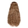 FYXZHUO Mixed Brown Cosplay Tiger King Wigs for Women,With Braid Long Wavy Girl Princess Costume Wig,Suitable for Daily Wear and Masquerade