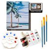 DIY Painting Class Kit for Adults: Learn to Paint This Palm Paradise with Video Tutorials – How to Paint with Acrylics – Painting & Art Supplies – 9 Piece Acrylic Paint Set