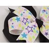 Pastel Stars on Black Hair Bow