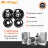 W10290350 W10290353 Porcelain Burner Drip Pan Bowls Replacement by Blutoget - Compatible for Whirl-pool Electric Range Cooktop Includes 2 Pack 8-Inch and 2 Pack 6-Inch Pans(Black Porcelain),W10288051