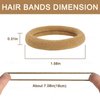CYWLIFE Hair Ties Rubber Bands for Women Girls Thick Cruly Hair, 100 PCS Brown, No Crease No Damage Soft Elastics Hair Ties