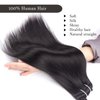 Human Hair Clip in Hair Extensions 120g 8PCS Straight Clip in Hair Extensions Real Human Hair Natural Black 18 Clips Remy Hair Extensions(1B,14inch)