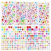 shishiruyizhong 828pcs Gem Stickers Rainbow Glitter Gem Stickers - 8 Sheets of Acrylic Bling Crystal DIY Decorative Self Adhesive Rhinestones for Kids