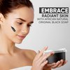 HERBOGANIC Raw African Black Soap Paste 16 oz - 100% pure natural Product of Ghana with benefits of Shea Butter - black soap is great for acne, Eczema, blackheads, face, hair and body wash.