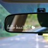 3x Hello Beautiful Rearview Mirror Decal,Vinyl Car Decals For Women,Vanity Mirror Stickers,Girl Car Decal Gifts,Car Window Decal,Car Mirror Sticker,Car Window Decal, Self Affirmations Decal
