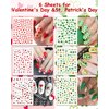 30 Sheets 7 Holiday Nail Art Stickers, Mixed Season Nail Decals Set for All Year, 3D Self-Adhesive Pegatinas Uñas Easter 4th of July Halloween Thanksgiving Christmas Valentine's St. Patrick's Day