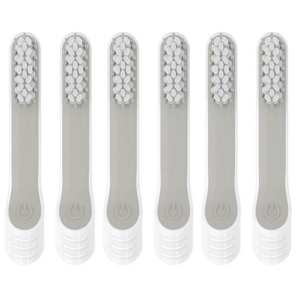 YMPBO Toothbrush Replacement Heads for Quip Electric Toothbrush Adult, 6 Pack Replacement Heads, Soft Bristles, White