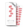 ohora Semi Cured Gel Nail Strips (N Cream Glow) - Pink, Solid, Works with Any UV/LED Lamps, Salon-Quality, Long Lasting, Easy to Apply & Remove - Includes 2 Prep Pads, Nail File & Wooden Stick