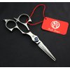 Purple Dragon 5.0 inch 440C Sliver Salon Hair Cutting Scissors Barber Shears with Bag- Perfect for Professional Hairdresser