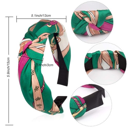 ACO-UINT 12 Pack Headbands for Women, Non-slip Knotted Headbands Fashion Headbands, Womens Headbands Wide Headbands Fabric Headbands for Girls Hair Accessories for Women