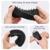 TOPHOME Non-Scratch Silicone Sponges Food-Grade Cleaning Brush, Dish Washing Kitchen Scrubber Sponges for Tableware, Vegetable Fruits, Pot Pan Dish Bowl, Washing Hands, Shower Body Scrubber (Black)