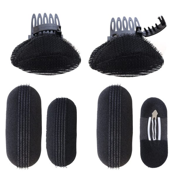 TCOTBE 6 Pcs Women Sponge Volume Bump Inserts Hair Bases Volume Hair Base Set with 2 Hair Bump Up Combs Clips 4 Fluffy Princess Styling Hair Pads Hair Styling Tools for for Women DIY Hairstyles