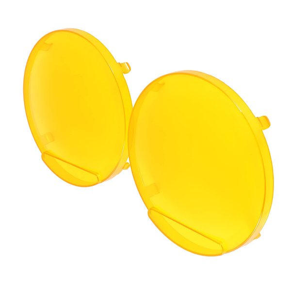 Auxbeam 9 inch Amber Light Covers, 2PCS Round Off Road Protective Covers PC Lens, Plastic Yellow Fog Driving Offroad Lights Bumper LED Pods Light Bar