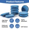 Sukh 16 Pack Microfiber Foam Car Wax Applicator Pad - Foam Applicator Pads Detailing Round 4.72 inch Polishing Sponges for Car Wax Applicator Pad Round Blue