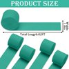 4 Rolls Crepe Paper Streamers, Party Decorations Streamers, Party Streamers for Birthday Baby Shower Wedding Decorations Halloween Christmas Craft Supplies, 1.8 Inch x 82 Ft/Roll, 328ft (Green)