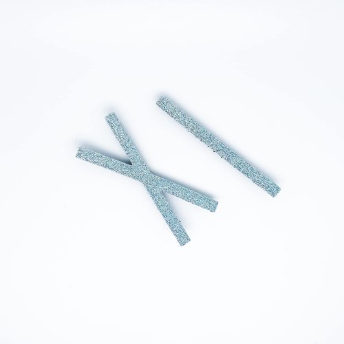 KAMIPITA Glitter Hair accessories, ribbon hair clip,hair ribbon,accessories,hair barrettes,hair ties,glitter hair pins,cute hair accessories for girl,Hairclip(cross (X) + small leg tangle set(Skyblue)