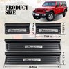 Rowa Door Sill Guards for Jeep 2018-2024 Wrangler JL JLU & 2020-2022 Gladiator JT, Carbon Fiber Pattern 304 Stainless Steel Door Entry Guard Full Coverage for Door Sill Protector (Patent Design)