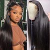 20 Inch Straight Lace Front Wigs Human Hair 13x6 HD Lace Front Wigs Human Hair 10A Brazilian Virgin Human Hair Wigs for Black Women 13x6 Straight Wigs Pre Plucked Lace Frontal Wigs Human Hair Straight
