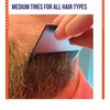 3 Pack Wallet Comb Hair, Beard, Mustache Anti Static Comb | Pocket/Credit Card Size Grooming Kit | Durable, Light Weight Plastic Great For On The Go Brushing, Detangling, Styling Hair