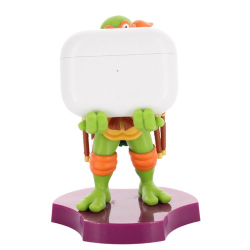 Exquisite Gaming: Holdems: TMNT - Michaelangelo - Earbud & Phone Holder, Cable Guys, Mini Collectibles with a Twist, Teenage Mutant Ninja Turtles Figure