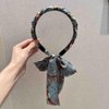 PERFECTSIGHT 3Pcs Headbands for Women Long Ribbon Headband, Boho Knotted Satin Fabric Head Bands for Women's Hair Fashionable Adjustable Bow Bowknot hairbands Lady Women Girls Hair Hoops Accessories