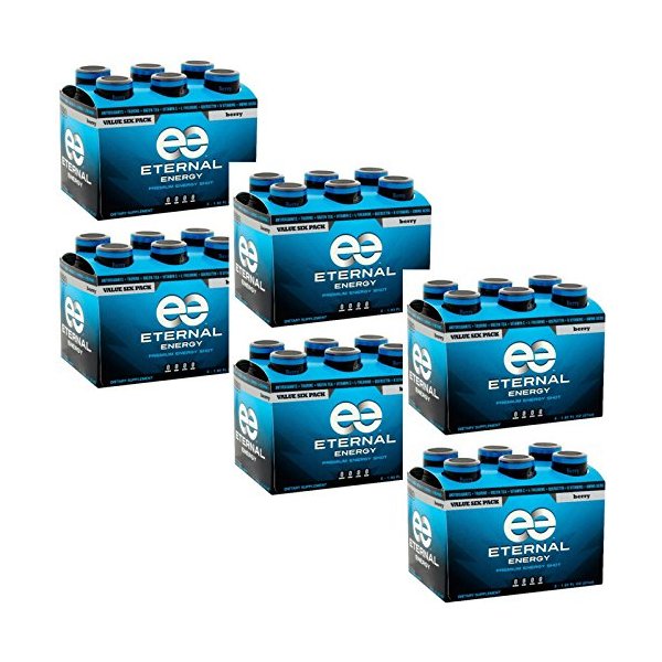 Eternal Energy Premium Energy Shot (Berry, 6 count, Pack of 6)