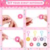 24 Pcs Sweet Donut Party Favors Sweet Donut Keychain Sweet Doughnut Theme Birthday Party Supplies Donut Pendant Toy Ornament for Kids Boy Girl Souvenirs Reward Gift Treat Goodie Bag Fillers, 6 Colors
