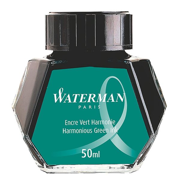 Waterman Fountain Pen Ink, 50 ml Bottle, Harmonious Green (51060W5)