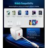 Retractable Wall Charger, 35W Fast USB Charger Block with Retractable Cables for iPhone 14/13/12/11 Pro MAX/XR/XS/8/7,iPad, Portable Retractable Charger Wall Plug for Home Office Travel