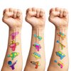 100 PCS Pool Summer Water Gun Temporary Tattoos Sticker Beach Themed Birthday Party Decorations Favors Supplies Gifts Girls Boys Water Game Cute Tattoo Songkran Festival School Reward