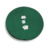 Katai Poker Table Cover 36 to 48 inches - Round Green Felt Casino Style - Game Night Noise Reducing and Slip Prevention - Complete with 6 Cork Drinks Coasters