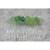 Sea Glass in Shades of Green Hair Comb