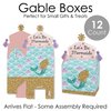 Big Dot of Happiness Let’s Be Mermaids - Treat Box Party Favors - Baby Shower or Birthday Party Goodie Gable Boxes - Set of 12