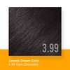 GK HAIR Global Keratin Chocolate 3.99 Dark Hair Color Cream Tube (3.4 Fl Oz/100ml) + 20 Volume Developer (5 Fl Oz/150ml) - Professional Permanent Long Lasting Toner Dye
