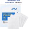 JMU 3x3 Sterile Gauze Pads Individually Wrapped, 100 Count Cotton Filled Gauze Pads, 8-ply Woven Gauze Sponges, Esthetic Wipes for First Aid Wound Dressing