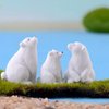 Polar Bear Figurines Playset, 10 Pcs Realistic Miniature Ocean Animal Polar Animals Figurines Fairy Garden Arctic Animals Figurines Collection Playset Cake Toppers Christmas Birthday Gift